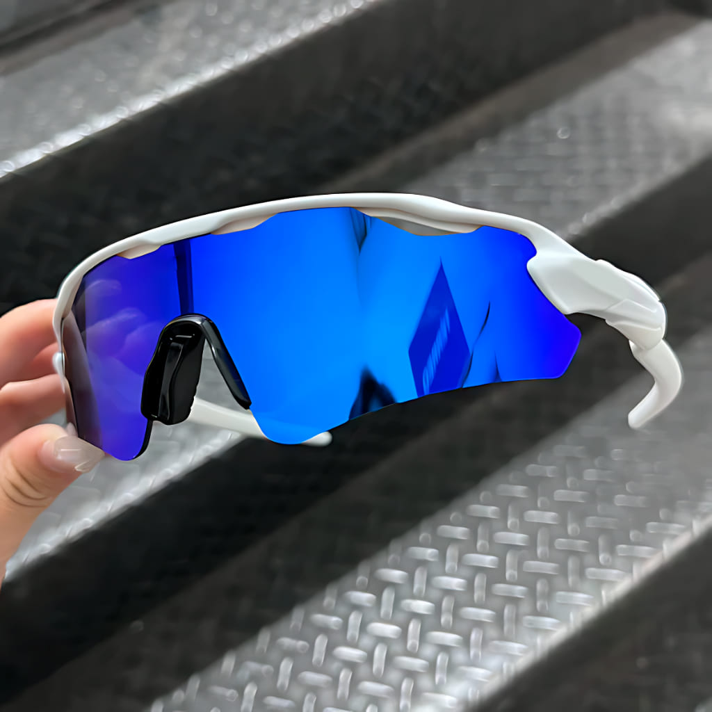 ÓCULOS ESPORTIVO - BRANCO + AZUL/ROXO