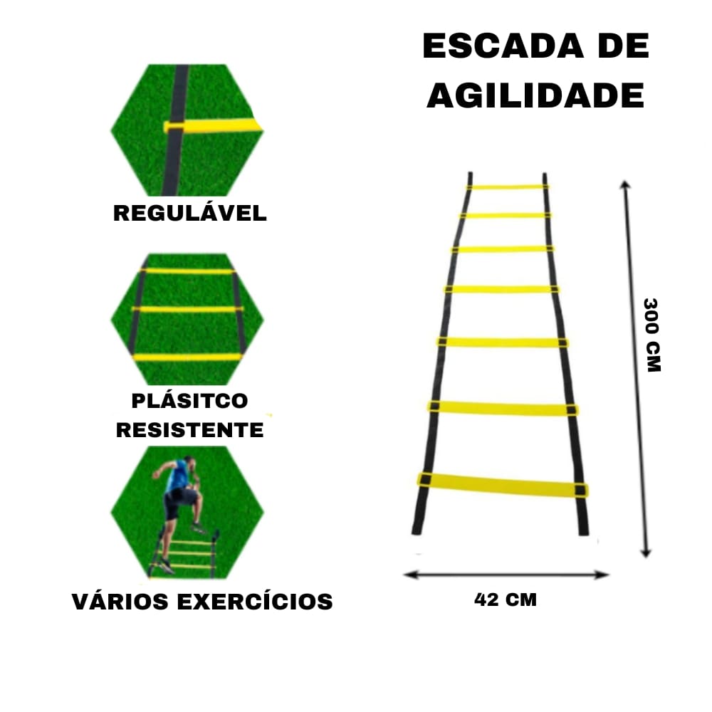 KIT ESCADA + 5 CHAPÉUS + 5 CONES