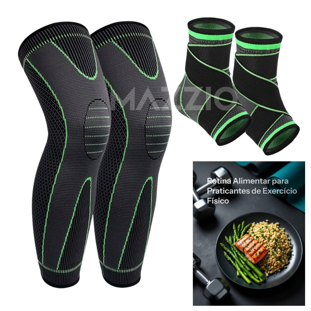 2 PERNITOS FITMAX MAZZIO + 2 TORNOZELEIRAS + 1 GUIA NUTRICIONAL